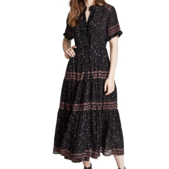 Free People Dresses & Skirts - Free People Rare Feeling High-Neck Floral-print Midi Dress